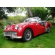 Triumph TR3 Cabriolet rouge 1957