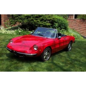 Alfa Romeo Cabriolet Spider rouge 1971