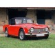 Triumph Cabriolet TR4 rouge 1964