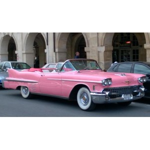 cadillac rose type 62 cabriolet de 1958