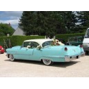 Cadillac Berline De Ville bleu tuquoise blanc 1954