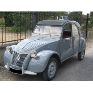 Citroën Découvrable 2 CV gris 1959