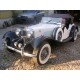 Jaguar Cabriolet SS 100 blanc noir 1936