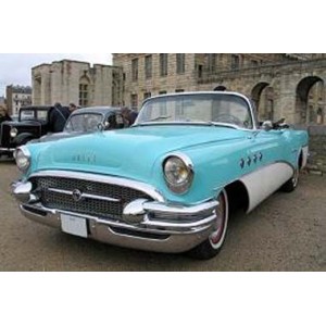 Buick Century Cabriolet bleu blanc 1956