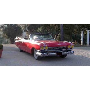 Cadillac Cabriolet de ville 1959 Rouge