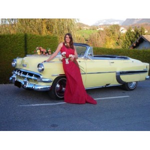 Chevrolet Cabriolet Bel Air jaune 1954