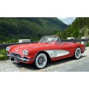 Chevrolet Cabriolet Corvette rouge 1958