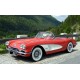 Chevrolet Cabriolet Corvette rouge 1958